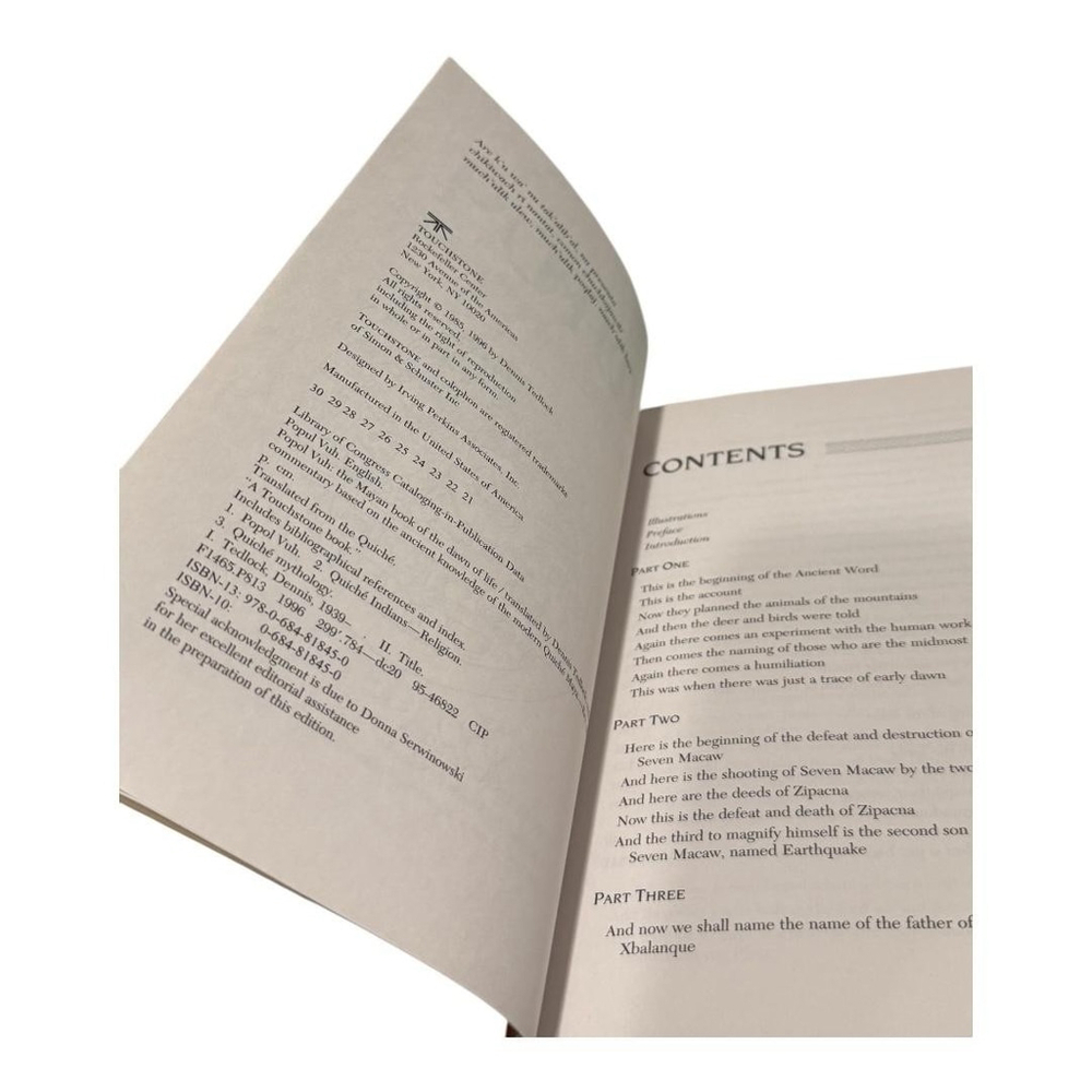 Popol Vuh Definitive Mayan Book Dennis Tedlock Revised Expanded Paperback Quiche - Picture 3 of 9